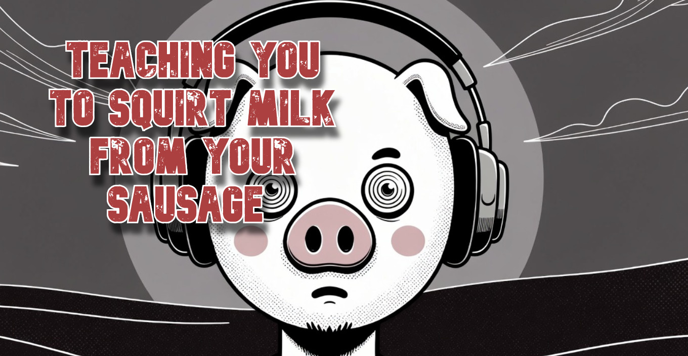 Teaching the pig how to squirt milk from its sausage